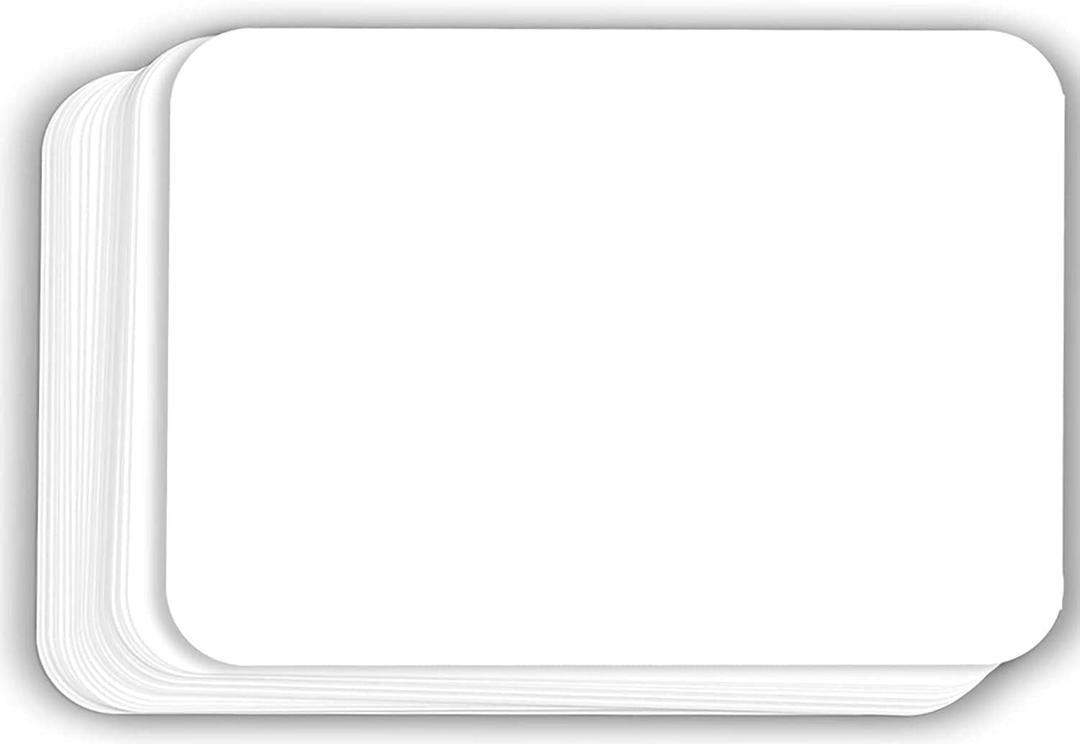 Hamilco White Cardstock Thick Paper - Blank Index Flash Note & Post Cards with Rounded Corners - Greeting Invitations Stationery 5 X 7" Heavy weight 100 lb Card Stock (100 Pack)