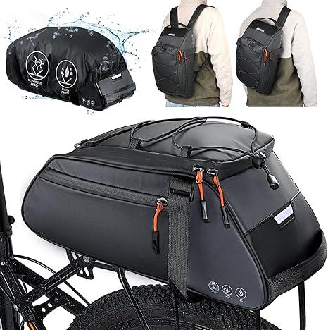 Insulated Rear Bike Rack Bag with Rain Cover