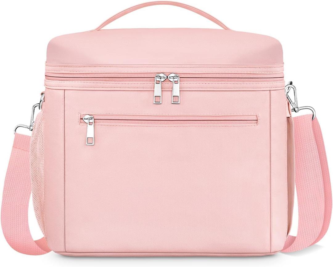 DALINDA Lunch Bag Cooler Bag Lunch Box for Women Men, Insulated Leak Proof Lunchbox Lightweight for Picnic,Grocery,Beach,Camping,Travel,Work (Small - 7L, Pink)