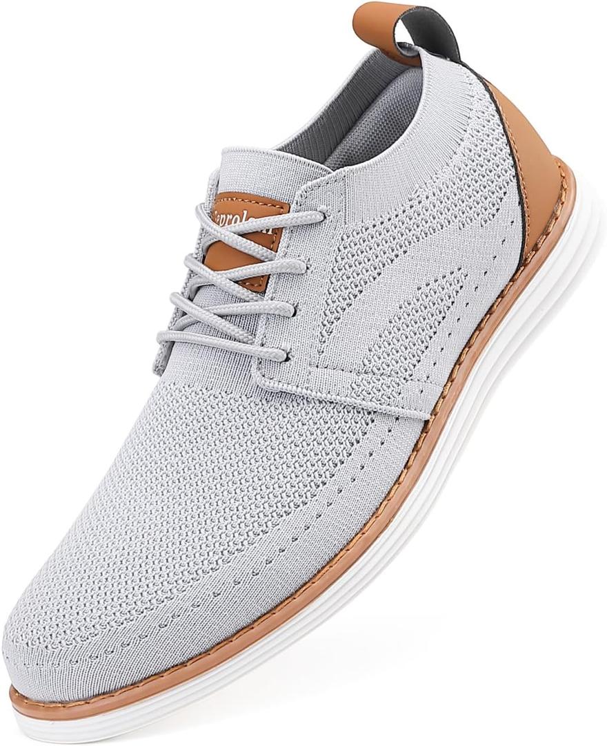 Mens Mesh Casual Sneakers Lightweight Dress Shoes for Men Comfortable Walking Oxford Shoes