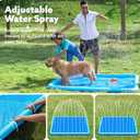 SLOOSH 72" Non-Slip Splash Pad Sprinkler - Summer Water Toys Sprinkler Mat for Kids Toddlers Dogs, Outdoor Backyard Pool Party Decor Outside Water Games Fountain Wading Baby Pool Boys Girls Gifts (6ft, Blue)