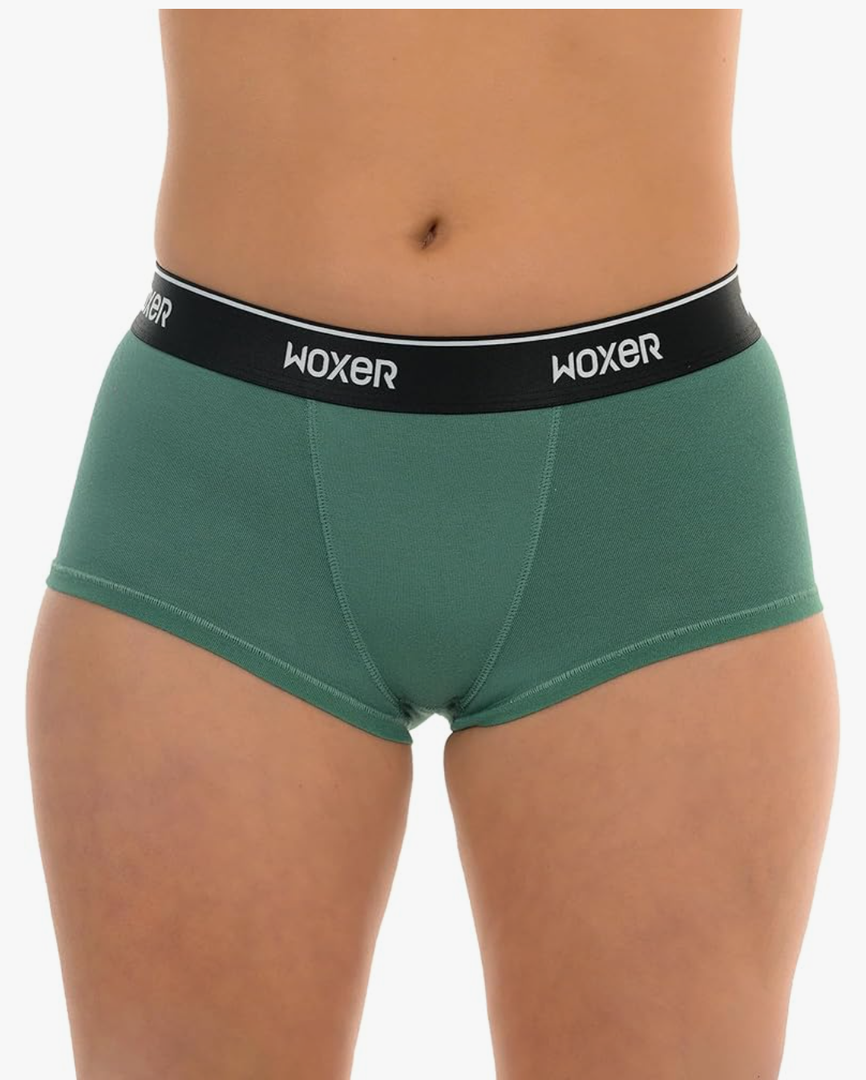 Woxer Womens Boxer Briefs Underwear, Bold Ultra Short Boyshorts Panties Soft Anti-Chafing, No Roll Inseam Large