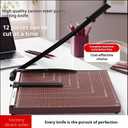 Guillotine Paper Cutter 18 Inch - Professional Large Paper Heavy Duty Trimmer, 12-Sheet Capacity for Cardstock & Photos, Safety Lock & Self-Sharpening Blade for Office, School, Craft Studio