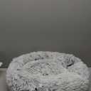 JOLLYVOGUE Dog Bed, Calming Anti-Anxiety Large Dog Bed, Fluffy Donut Cushion for Medium and Large Pets (27"/30"/36") (01 - Light Grey)