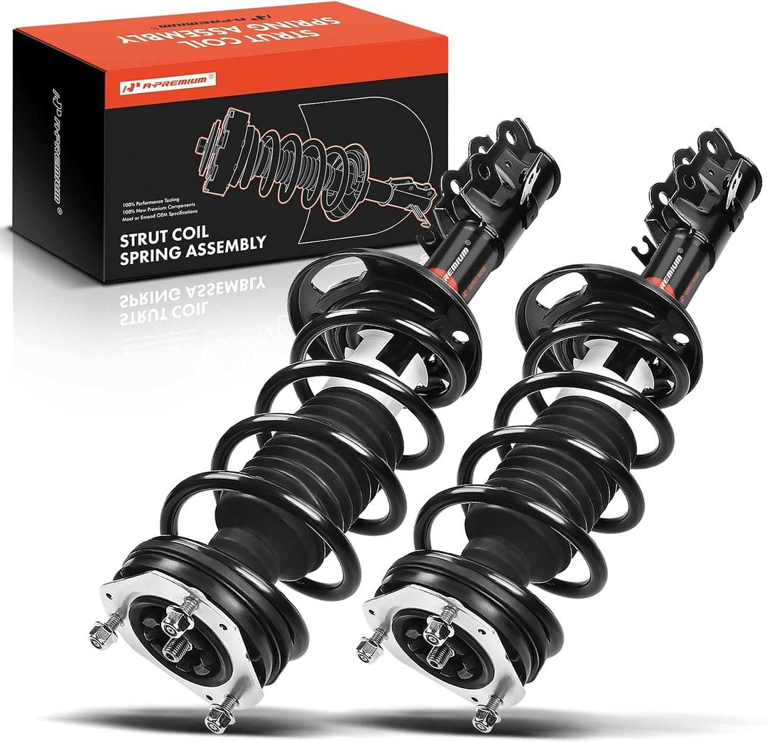 A-Premium Front Complete Struts Compatible with Ford Fiesta 2011 2012 2013-2x Replacement Suspension Shock Absorber with Coil Spring Assembly