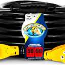 Camco Power Grip 50-Ft 50 Amp RV Extension Cord - Rated for 125/250 V/12,500 W - Features Copper 6/3 + 8/1-Gauge Wires for Superior Conductivity & Coated w/Heat-Resilient PVC (55199)