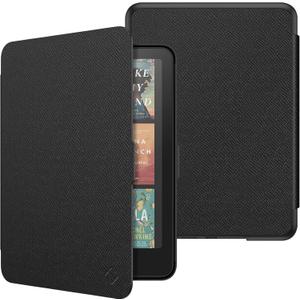 Fintie Case for 7" All-New Kindle Paperwhite (12th Generation, 2024) and Kindle Colorsoft - Slim Lightweight Shell PU Leather Protective Cover with Auto Sleep/Wake, Black