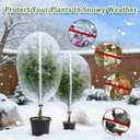 5Pcs Plant Covers Freeze Protection for Winter, 31.5" x 23.6" Outdoor Protection Jacket for Shrub Tree Potted Plants Winter Cold Weather, Frost Cloths for Outdoor Plants Cold Weather Blankets