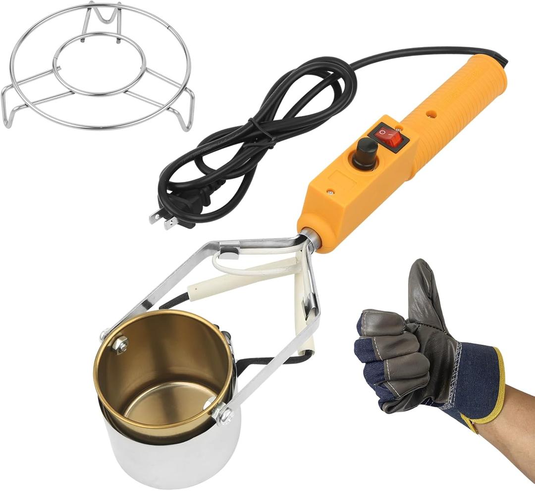 Lead Melting Pot, Lead Melting Pot for Fishing & Bullets Molds Kit, Electric Melting Pot for Lead, Crucibles for Melting Metal, Suitable for Fishing Weight Molds & Metal Pendant DIY300W