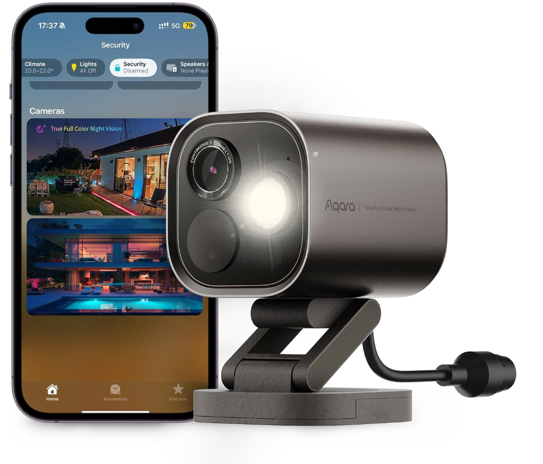 Aqara 4MP Camera Hub G5 Pro WiFi, True Color Night Vision Security Camera Outdoor, 2.4/5Ghz WiFi, HomeKit Secure Video, Thread Border Router, Local Detection, Thread/Zigbee, Supports Alexa,Google Home