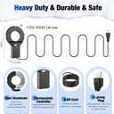 500W Utility De-Icer with Thermostat, Durable Cast Aluminum Submersible Water Heater for Bird Bath, Chicken Water, Livestock Tank, 9.8ft Cord, Black