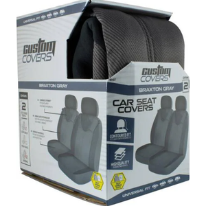 Custom Accessories Gray Bucket Low Back Seat Cover - 40407, Gray