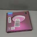 Rechargeable Shower Lights for Inside Shower, 12000mAh Motion Sensor Wireless RGB Ceiling Light with Remote No Wiring, Battery Operated Closet Lights Cordless LED Overhead Lighting for Bathroom (White)