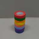 Hutou 8 Rolls Colored Masking Tape Rainbow Colors Painters Tape Colorful Craft Art Paper Tape Labeling Arts Crafts Decorative Coding Decoration Supplies, 0.6 Inch x 16 Yard, 8 Colors (Bright)