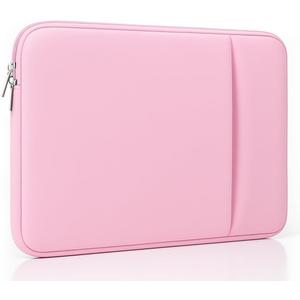 Laptop Sleeve for MacBook Neo/Air/Pro 13 inches A18/M5/M4/M3/M2/M1 Chip 2026-2020 A3404 A3449 A3240 A3113 A2681 A2337 A2338 with 2 Pockets Tablet Bag Case Accessories (Pink)