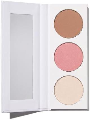 Well People Power Palette Powder Face Trio, Face Powder Makeup Palette For A Bronze Glow, Hydrates Skin, Vegan & Cruelty-free, Empowerment