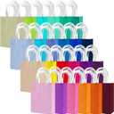 qiqee 24PCS Mini Gift Bag with Handles Bulk 4.5"x2.5"x6" Gift Bags 24 Colors Bags Multiple Uses