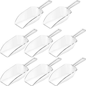 Hestya 8 Pcs Christmas Multi Purpose Clear Plastic Scoops for Candy Buffet Acrylic Kitchen Ice Food Popcorn Scoops for Protein Powders, Ice Cream, Coffee, Tea Jar (6.7 Inch) Hestya 8 Pcs Christmas Multi Purpose Clear Plastic Scoops for Candy Buffet Acrylic Kitchen Ice Food Popcorn Scoops for Protein Powders, Ice Cream, Coffee, Tea Jar (6.7 Inch)
