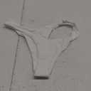 YELAIVP Women's Ruched Back Bikini Bottoms High Cut Bathing Suit Bottoms Cheeky Thong Swimsuit Bottom (886_white, Small)