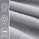 Travel Blanket, Airplane Blanket, Ultra-Soft, Warm & Lightweight, 65x40 in, Outdoor Blanket Essentials for Women, Men & Kids, Included Eye Mask, Luggage Sleeve & Backpack Clip Navy Blue (Dark Grey)