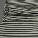 JELLYMONI 100% Natural Cotton 3pcs Striped Duvet Cover Sets,White Duvet Cover with Green Stripes Pattern Printed Comforter Cover,with Zipper Closure & Corner Ties(King Size)