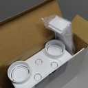 Premium Washing Machine Outlet Box with Center Drain, 1/2-Inch Pex Crimp x 3/4-Inch MHT Connection, Laundry Washer Valve Outlet Box with Clear Text Instructions