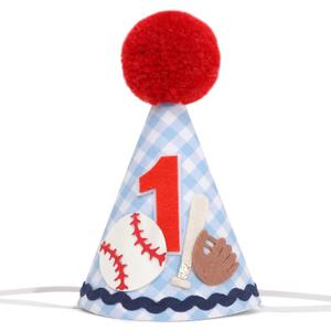 Baseball 1st Birthday Hat for Boys - Rookie Of The Year Birthday Party Hat, Base ball 1st Bday Decorations, Baseball First Bday Crown