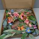 24 Inch Spring Wreath for Front Door Handcrafted Wreath Adorned with Eucalyptus Leaves Pink Blooms Butterfly, Year Round Wall Window Porch Home Farmhouse St Patricks Day Indoor Outdoor Decor