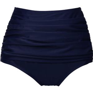 COCOPEAR Women's High Waisted Full Coverage Bikini Bottom Ruched Bathing Suit Bottoms for Women Tummy Control Swim Bottoms M