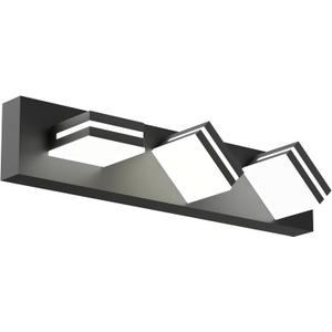 Modern Bathroom Light Fixture Over Mirror, 22" 3-Light Bathroom Vanity Light with Rotatable Heads, Dimmable 5000K Daylight, Hardwired, Energy-Efficient LED Vanity Lighting Fixture, Black