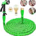Garden Hose, 75ft Water Hose, Lightweight Outside Lawn Hose, Outdoor Hose for Yard Backyard, Collapsible & Car Wash 3/4" Connectors Manguera de Agua, Yarn Essential Lawn & Garden Watering Equipment