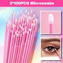 930PCS Disposable Makeup Tool Kit, Disposable Makeup Applicators, Marcara Wands Lip Applicators, Microswabs, Eyeshadow Applicator, Artist Supplies with Storage Box, Pink
