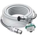 Premium 10ft XLR Mic Cable, Heavy Duty 22AWG OFC, Shielded, Zinc Alloy Connectors, Metal Spring SR, White