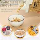 Blushtier 4 PCS Cereal Containers Storage 2.5L Airtight Large Dry Food Containers with Pouring Spout Cereal Storage Dispenser Measuring Cup for Flour and Baking Supplies, White