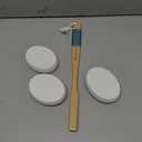 AmazerBath Lotion Applicator for Back, Feet, 4 Replacement Pads with 17" Curved Handle, Back Sunscreen Applicator for Kids, Elderly, Women, Apply Skin Cream Medicine Moisturizer Tanner, White