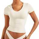 SUUKSESS Women Sexy Square Neck Tank Top Summer Y2K Going Out Basic Cami Shirt (Small, 01 Cream White)