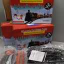 Mini Tudou Christmas Electric Train Set w/Steam, Sound & Light, Remote Control Train Toys w/Steam Locomotive Engine, Cargo Cars & Tracks, Toy Train w/Rechargeable Battery for Kids Boys 3+ Year Old