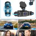 4 Channel Dash Cam Front and Rear Inside Left Right, 360° Dash Camera with 5GHz WiFi & App Control, 24H Parking Monitor, Super Night Vision, G-Sensor, Loop Recording, 64GB SD Card Included