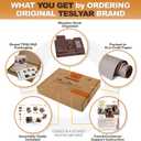 TESLYAR Wood Phone Docking Station for Men - Desk or Nightstand Organizer - Birthday Gifts for Husband, Dad - Anniversary Idea from Wife - Key Holder, Stand Wallet, Watch & Essentials (Bourbon Brown)