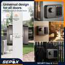 SEPOX Bluetooth Smart Gate Lock, Outdoor Gate Lock for Fence & Garage, Electronic Keyless IC Card, Passcode & Mechanical Key, Waterproof Rim Lock for Outdoor Garden Yard (Grey, Single Screen)