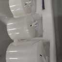 Homemory Glass Flameless Candles, Battery Operated Plliar Candles Realistic Flickering, LED Electric Light with Remote and Timer for Home, Christmas Decoration, White, Set of 3 (D4"xH4"5"6")