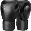 FIVING Boxing Gloves for Men and Women Suitable for Boxing Kickboxing Mixed Martial Arts Muay Thai MMA Heavy Bag Training (10oz, Black)