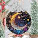 Sun Moon Ornament, Christmas Ornaments, Christmas Decorations for Tree, Stained Glass Ornament, Heirloom Keepsake, Gift Exchange, Gift Ideas, Bauble Present - Sun, Moon and Stars