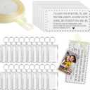 Tondiamo 30 Set End of The Year Gifts for Students DIY Clear Acrylic Photo Frame Keychain with Ribbon Greeting Card Graduation Gift from Teacher for School Classroom Prizes Party Favor (1.8 x 2.8 Inch)