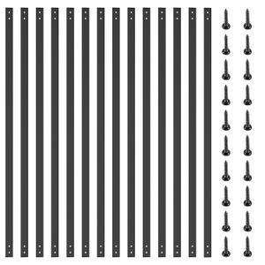 51 Pack Deck Balusters, 32.25"X1" Stair Railing, Heavy Duty Cast Iron Deck Railing, Flat Straight Baluster with Screws, Indoor/Outdoor Stair Railing Compatible Wood & Composite for Porch