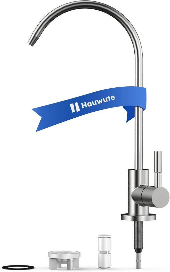 Drinking Water Faucet, Water Filter Faucet for Kitchen Sink, Lead-Free Stainless Steel Kitchen Water Filter Faucet for Reverse Osmosis or Water Filtration System, Brushed Nickel Finish