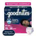 GoodNites Youth Absorbent Underwear X-Large 95 to 120 lbs, 21 Count