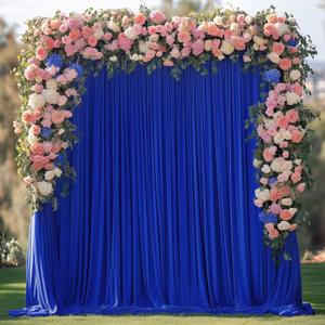 Wokceer Royal Blue Backdrop Curtain for Parties 10x10FT Photo Backdrop Drapes for Wedding Party Curtain Backdrop for Photoshoot Baby Shower Birthday Photography Background 2 Panels 5x10FT (10FTx10FT)