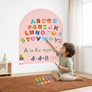 Arch Magnetic Wall Decal for Kids | 39.4'' x 31.5'' | Magnet Wall for Kids | Chalk Board Wall | Peel and Stick Magnetic Chalkboard for Wall | Magnetic Wall Board | Magnetic Play Wall
