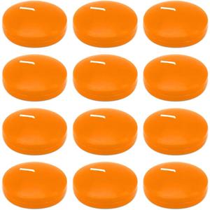 Set of 12 3 Inch Orange Floating Candles Large Unscented Dripless Fall Autumn Colored Pool Water Wax Candles for Vases, Centerpieces at Wedding, Party, Thanksgiving Day Holiday - 10 Hour Burning